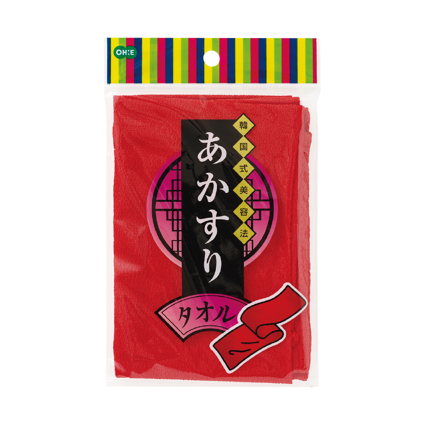 あかすりタオル　レッド